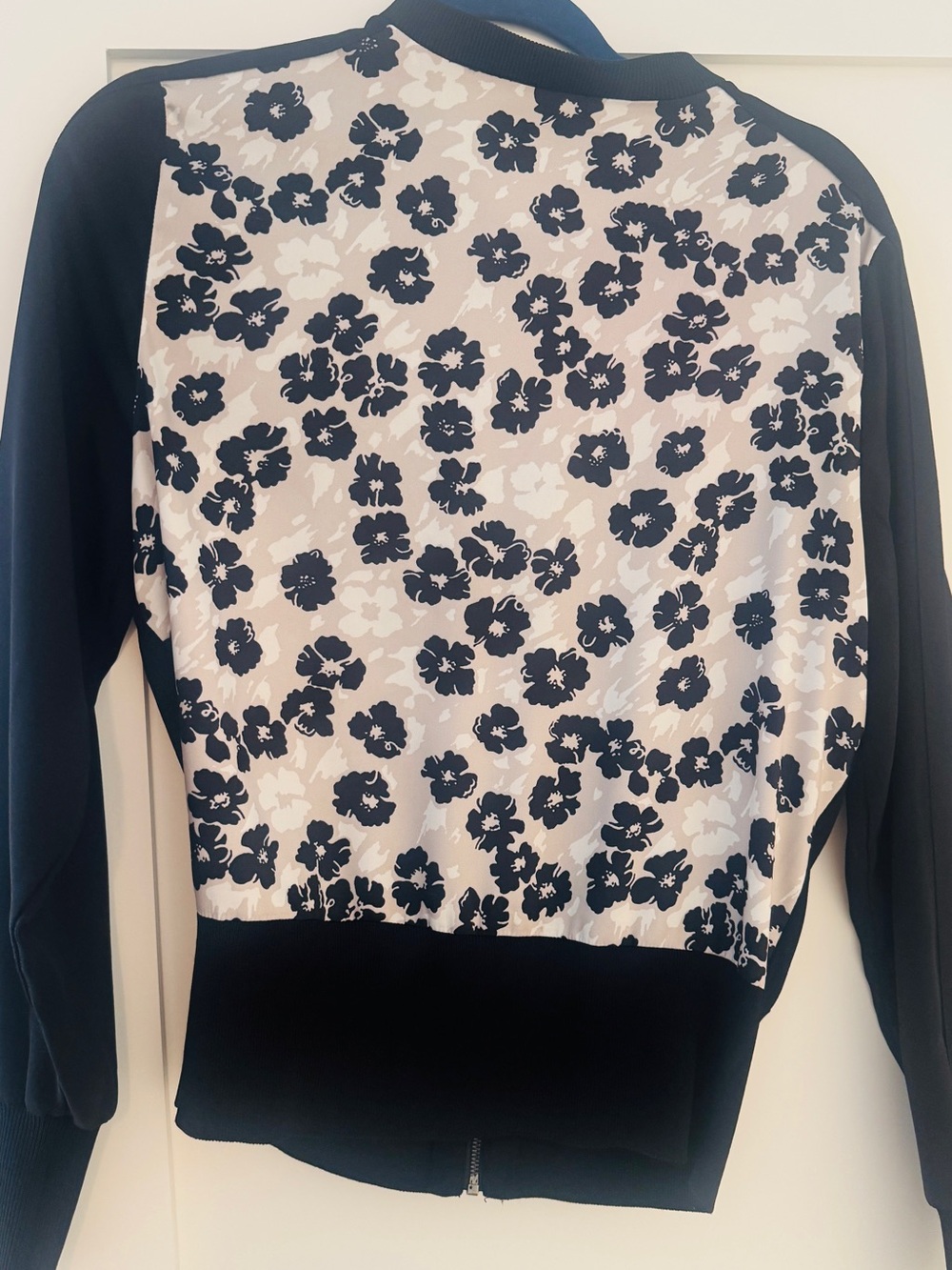 Ted Baker Floral Print Bomber Jacket - Black & White( Medium,) like new